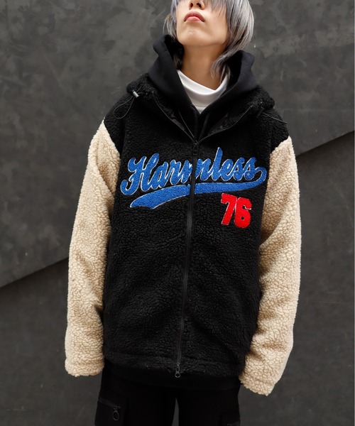 Bling Leads(ブリングリーズ)の「Z)【BLINGLEADS】722800 サガラ刺繍ボアboaZIPパーカー(ブルゾン・メンズ・グリーン系その他/ホワイト系その他/ベージュ系その他2/ベージュ系その他/ブラック系その他/ホワイト系その他2・MEDIUM/LARGE)」の22枚目の写真