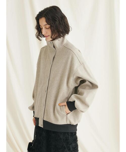 CRAFT STANDARD BOUTIQUE（クラフトスタンダードブティック）の「エッグブルゾン（ブルゾン・レディース・ベージュ/ブラック・FREE）」の3枚目の写真