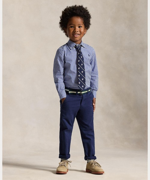 POLO RALPH LAUREN CHILDRENSWEAR(ポロ ラルフ ローレン チルドレンズウェア)の「ギンガム コットン ポプリン シャツ(シャツ/ブラウス・キッズ・ブルー・7/3/6/4)」の6枚目の写真