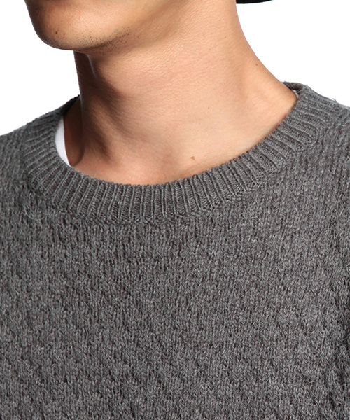 B:MING by BEAMS（ビーミングバイビームス）の「ビーミング by ビームス / アルパカポップコーンクルー（ニット/セーター・メンズ・ライトグレー/ブラウン/インディゴブルー/ネイビー・X-LARGE/SMALL/MEDIUM/LARGE）」の13枚目の写真