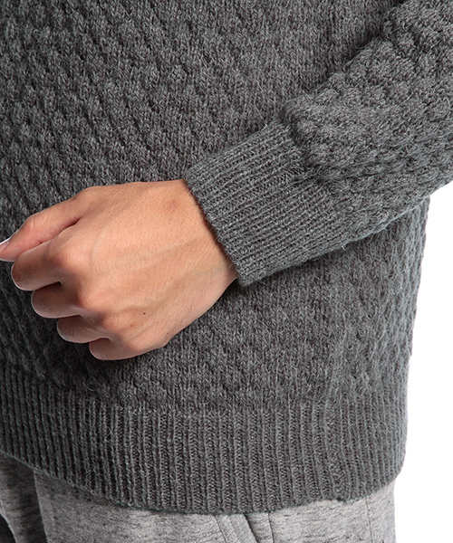 B:MING by BEAMS（ビーミングバイビームス）の「ビーミング by ビームス / アルパカポップコーンクルー（ニット/セーター・メンズ・ライトグレー/ブラウン/インディゴブルー/ネイビー・X-LARGE/SMALL/MEDIUM/LARGE）」の14枚目の写真