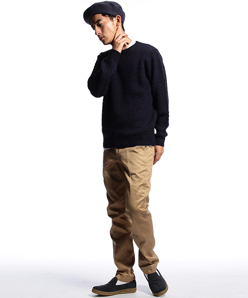 B:MING by BEAMS（ビーミングバイビームス）の「ビーミング by ビームス / アルパカポップコーンクルー（ニット/セーター・メンズ・ライトグレー/ブラウン/インディゴブルー/ネイビー・X-LARGE/SMALL/MEDIUM/LARGE）」の7枚目の写真