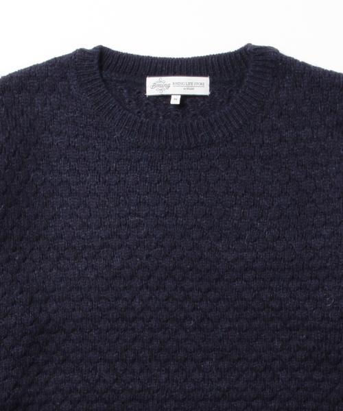 B:MING by BEAMS（ビーミングバイビームス）の「ビーミング by ビームス / アルパカポップコーンクルー（ニット/セーター・メンズ・ライトグレー/ブラウン/インディゴブルー/ネイビー・X-LARGE/SMALL/MEDIUM/LARGE）」の19枚目の写真