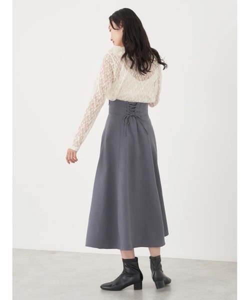 earth music&ecology（アースミュージックアンドエコロジー）の「ポコポコレースブラウス（シャツ/ブラウス・レディース・ブラック/アイボリー・FREE）」の6枚目の写真