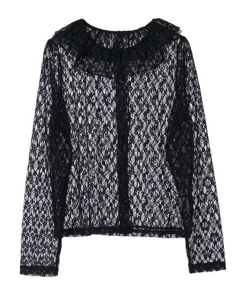 earth music&ecology（アースミュージックアンドエコロジー）の「ポコポコレースブラウス（シャツ/ブラウス・レディース・ブラック/アイボリー・FREE）」の20枚目の写真