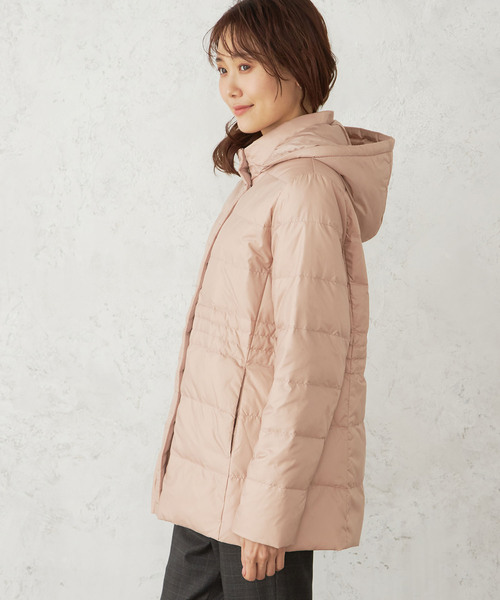 DECOY SINCE 1981（デコイシンスイチキュウハチイチ）の「【撥水・洗濯可能】ダウンコート（ダウンジャケット/コート・レディース・ブラック/ベージュ/ピンク・13号/9号/11号）」の5枚目の写真