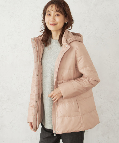 DECOY SINCE 1981（デコイシンスイチキュウハチイチ）の「【撥水・洗濯可能】ダウンコート（ダウンジャケット/コート・レディース・ブラック/ベージュ/ピンク・13号/9号/11号）」の18枚目の写真