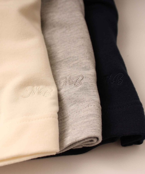 MB mint breeze(エムビーミントブリーズ)の「【L~5L 大きいサイズ】ミニ 裏毛 スタンドカラー カットソー(Tシャツ/カットソー・レディース・ライトグレー/ネイビー/オフホワイト・5L/LL/4L/3L/L)」の19枚目の写真