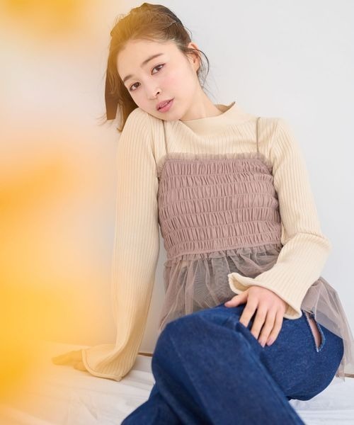 mysty woman（ミスティウーマン）の「サイドスリットハイウエストデニムパンツ 996921（デニムパンツ・レディース・ネイビー/ブラック・FREE）」の21枚目の写真