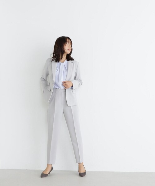 NATURAL BEAUTY BASIC(ナチュラルビューティーベーシック)の「◇PeサテンストレッチSETUPシリーズ テーパードパンツ(スラックス・レディース・ネイビー/グレー・LARGE/SMALL/X-SMALL/MEDIUM)」の8枚目の写真