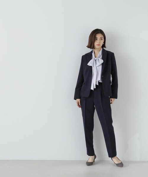 NATURAL BEAUTY BASIC(ナチュラルビューティーベーシック)の「◇PeサテンストレッチSETUPシリーズ テーパードパンツ(スラックス・レディース・ネイビー/グレー・LARGE/SMALL/X-SMALL/MEDIUM)」の18枚目の写真