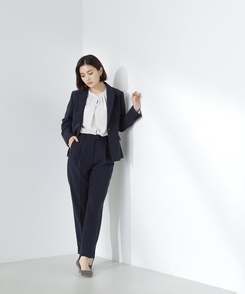 NATURAL BEAUTY BASIC(ナチュラルビューティーベーシック)の「◇PeサテンストレッチSETUPシリーズ テーパードパンツ(スラックス・レディース・ネイビー/グレー・LARGE/SMALL/X-SMALL/MEDIUM)」の22枚目の写真