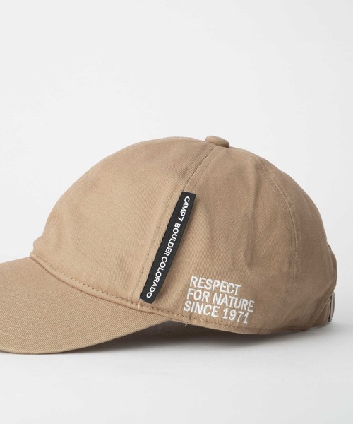 CAMP7（キャンプセブン）の「【CAMP7】テープロゴキャップ（キャップ・レディース・ベージュ/ブラック・フリー）」の7枚目の写真