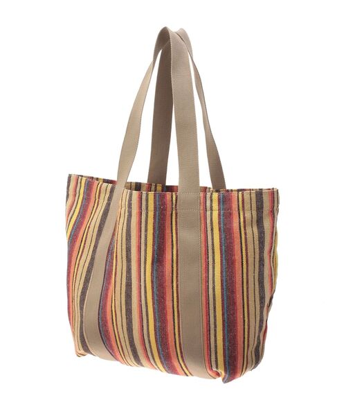 Ungrid(アングリッド)の「ストライプトートバッグ(トートバッグ・レディース・ベージュ/オフホワイト・FREE)」の8枚目の写真