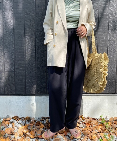 JEANS FACTORY Clothes（ジーンズファクトリークローズ）の「[Jeans Factory Clothes/ジーンズファクトリークローズ] 7DAYS ナイロンイージーカラーパンツ（その他パンツ・レディース・ブラック/ネイビー/グレー/ピンク/イエロー/ブルー/グリーン・F）」の2枚目の写真