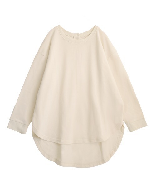 e-zakkamania stores（イーザッカマニアストアーズ）の「裏毛 バックヘンリーネック プルオーバー（Tシャツ/カットソー・レディース・ブラック/グレイッシュブルー/アイボリー・M）」の18枚目の写真
