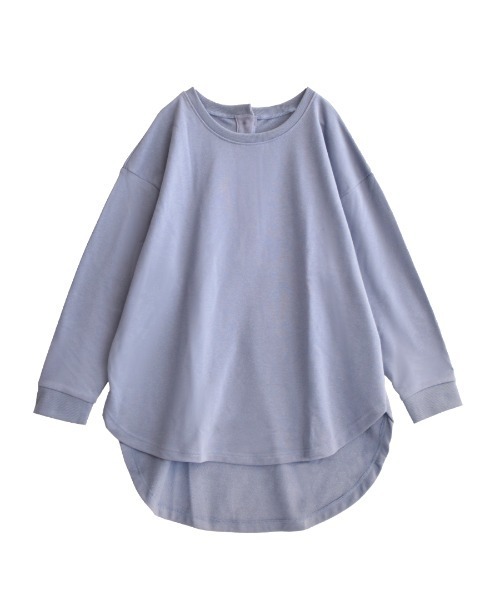 e-zakkamania stores（イーザッカマニアストアーズ）の「裏毛 バックヘンリーネック プルオーバー（Tシャツ/カットソー・レディース・ブラック/グレイッシュブルー/アイボリー・M）」の20枚目の写真