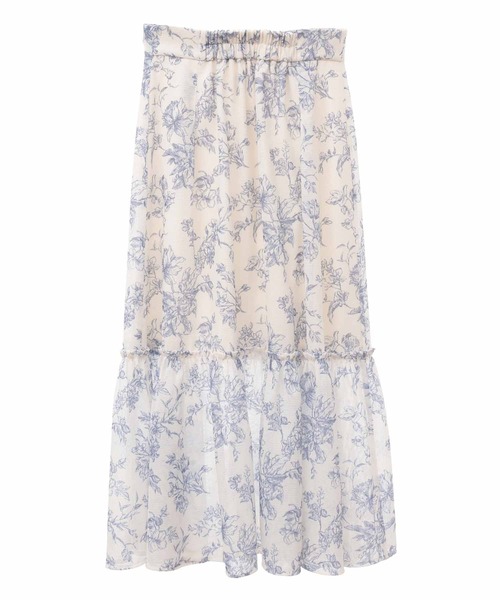 31 Sons de mode(トランテアン ソン ドゥ モード)の「花柄メッシュスカート(スカート・レディース・グレー/ブルー・38/36)」の8枚目の写真