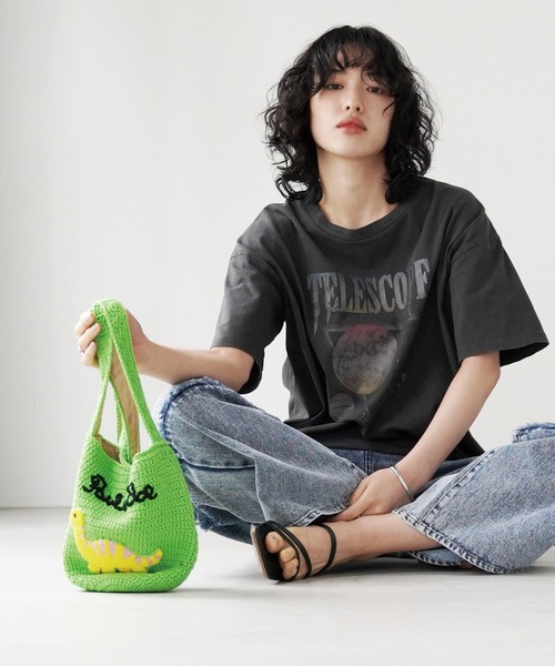 PAUL & JOE ACCESSOIRES (ポール＆ジョーアクセソワ)クロシェ編みミニショルダーバッグ ダイナソー PJA-B1031（ショルダーバッグ）｜PAUL & JOE ACCESSOIRES（ポールアンドジョーアクセソワ）