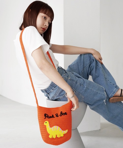 PAUL & JOE ACCESSOIRES (ポール＆ジョーアクセソワ)クロシェ編みミニショルダーバッグ ダイナソー PJA-B1031（ショルダーバッグ）｜PAUL & JOE ACCESSOIRES（ポールアンドジョーアクセソワ）