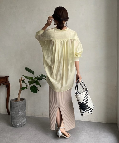 DouDou(ドゥドゥ)の「リブニットタイトスカート(スカート・レディース・アイボリー/ブラック/グレイッシュベージュ/ピンク/ピンク系その他/ブラウン/ライトグレー・FREE)」の20枚目の写真