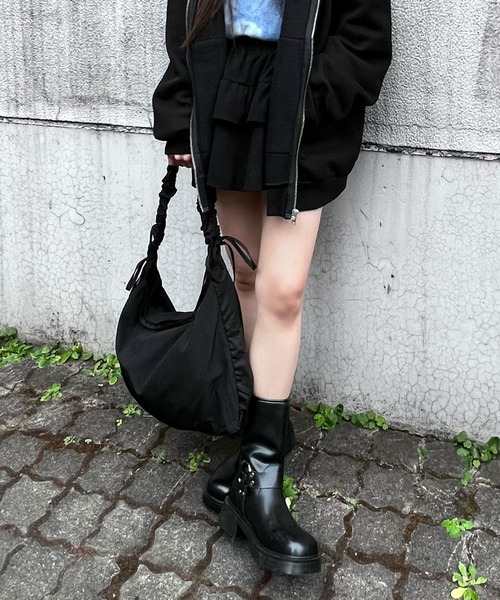 Figments（フィグメンツ）の「ミドルエンジニアブーツ（ブーツ・レディース・ブラック・SMALL/MEDIUM）」の7枚目の写真