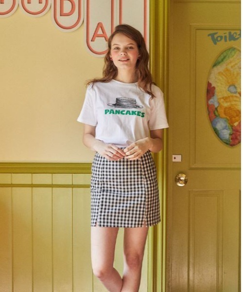 LUVISTRUE(ラヴイズトゥルー)の「DE VANILLA / PANCAKE TEE(Tシャツ/カットソー・レディース・ホワイト×レッド/ホワイト×グリーン・FREE)」の8枚目の写真