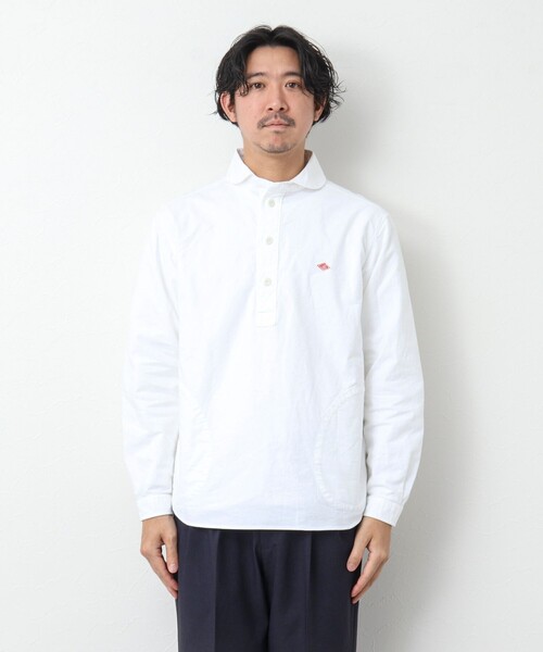 DANTON（ダントン）の「【DANTON/ダントン】SOX ROUND COLLAR PO SHIRT L/S ラウンドカラーシャツ（シャツ/ブラウス・メンズ・ホワイト/キナリ/ブルー・38/40/42/44）」の16枚目の写真