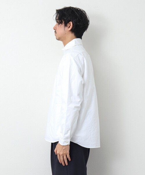 DANTON（ダントン）の「【DANTON/ダントン】SOX ROUND COLLAR PO SHIRT L/S ラウンドカラーシャツ（シャツ/ブラウス・メンズ・ホワイト/キナリ/ブルー・38/40/42/44）」の17枚目の写真