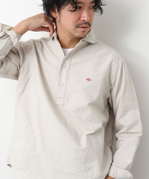 DANTON（ダントン）の「【DANTON/ダントン】SOX ROUND COLLAR PO SHIRT L/S ラウンドカラーシャツ（シャツ/ブラウス・メンズ・ホワイト/キナリ/ブルー・38/40/42/44）」の19枚目の写真