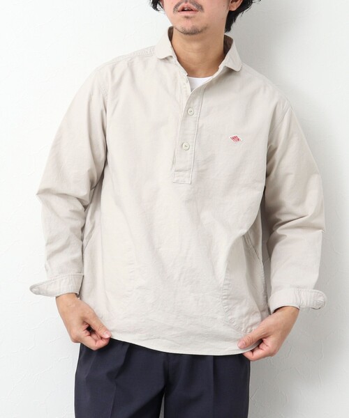DANTON（ダントン）の「【DANTON/ダントン】SOX ROUND COLLAR PO SHIRT L/S ラウンドカラーシャツ（シャツ/ブラウス・メンズ・ホワイト/キナリ/ブルー・38/40/42/44）」の21枚目の写真