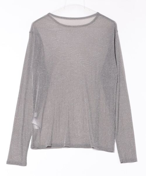 notch.(ノッチ)の「シアーラメロンTシャツ(Tシャツ/カットソー・レディース・オフホワイト/グレー/ブラック・M)」の4枚目の写真