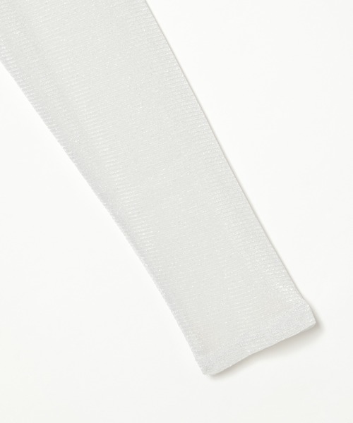 notch.(ノッチ)の「シアーラメロンTシャツ(Tシャツ/カットソー・レディース・オフホワイト/グレー/ブラック・M)」の9枚目の写真