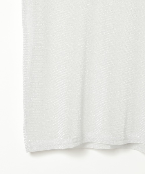 notch.(ノッチ)の「シアーラメロンTシャツ(Tシャツ/カットソー・レディース・オフホワイト/グレー/ブラック・M)」の10枚目の写真