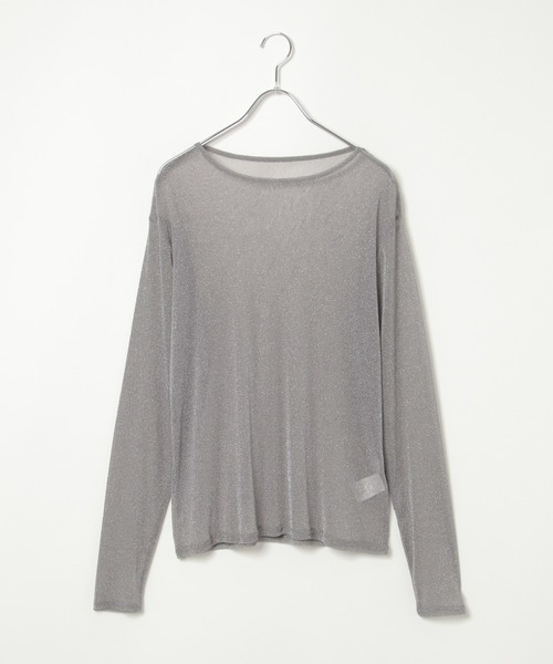 notch.(ノッチ)の「シアーラメロンTシャツ(Tシャツ/カットソー・レディース・オフホワイト/グレー/ブラック・M)」の14枚目の写真