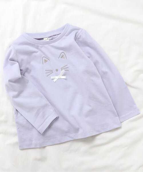 apres les cours(アプレレクール)の「4色4柄モチーフTシャツ(Tシャツ/カットソー・キッズ・アイボリー/チャコール/ラベンダー/ピンク・80/110/90/100/120/140/130)」の3枚目の写真