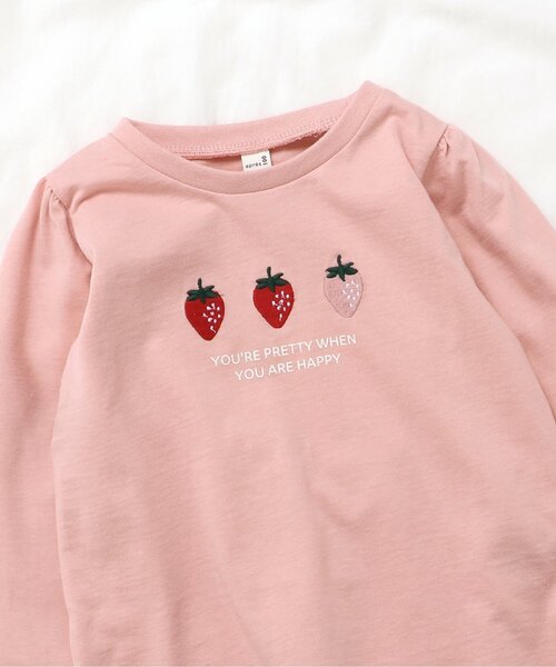 apres les cours(アプレレクール)の「4色4柄モチーフTシャツ(Tシャツ/カットソー・キッズ・アイボリー/チャコール/ラベンダー/ピンク・80/110/90/100/120/140/130)」の4枚目の写真