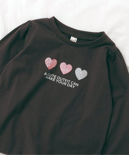 apres les cours(アプレレクール)の「4色4柄モチーフTシャツ(Tシャツ/カットソー・キッズ・アイボリー/チャコール/ラベンダー/ピンク・80/110/90/100/120/140/130)」の2枚目の写真