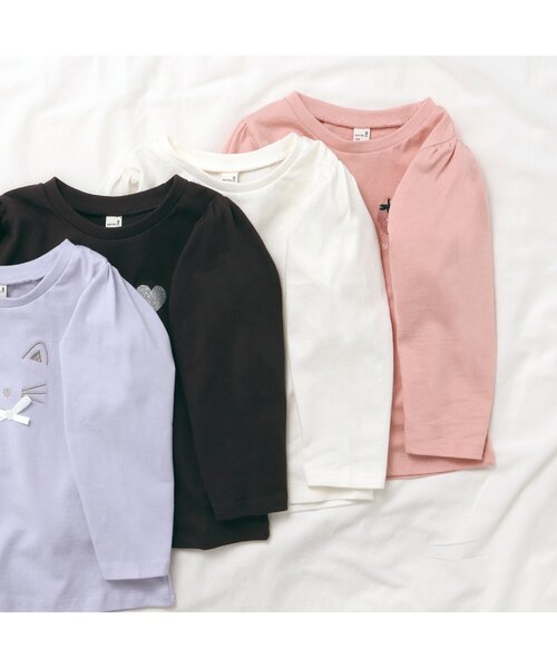 apres les cours(アプレレクール)の「4色4柄モチーフTシャツ(Tシャツ/カットソー・キッズ・アイボリー/チャコール/ラベンダー/ピンク・80/110/90/100/120/140/130)」の12枚目の写真