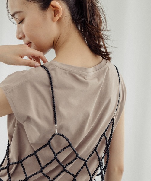 GLOBAL WORK(グローバルワーク)の「パールビスチェ/115641(ベスト・レディース・ホワイト系8/ブラック・ONE SIZE)」の11枚目の写真