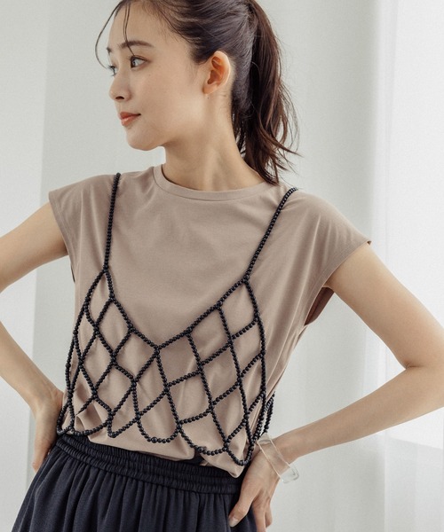 GLOBAL WORK(グローバルワーク)の「パールビスチェ/115641(ベスト・レディース・ホワイト系8/ブラック・ONE SIZE)」の8枚目の写真