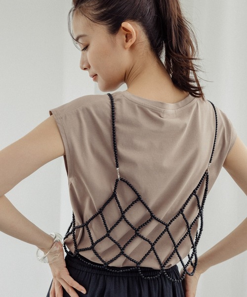 GLOBAL WORK(グローバルワーク)の「パールビスチェ/115641(ベスト・レディース・ホワイト系8/ブラック・ONE SIZE)」の10枚目の写真