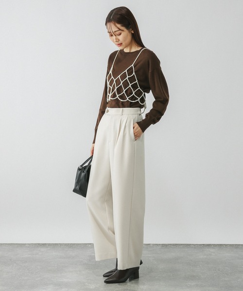 GLOBAL WORK(グローバルワーク)の「パールビスチェ/115641(ベスト・レディース・ホワイト系8/ブラック・ONE SIZE)」の16枚目の写真