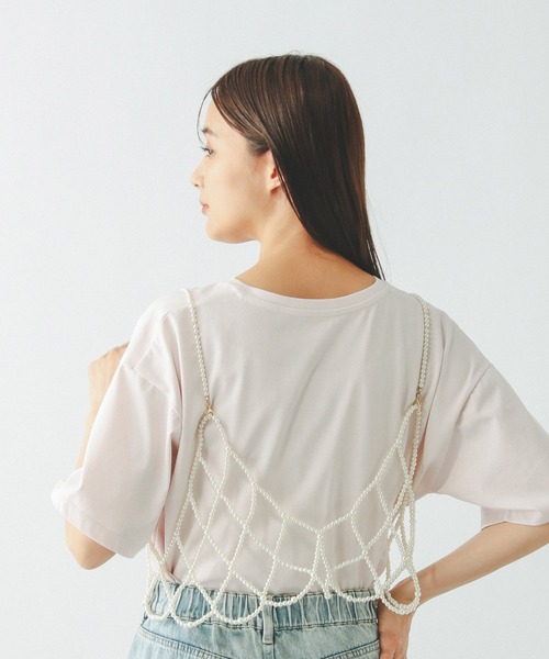 GLOBAL WORK(グローバルワーク)の「パールビスチェ/115641(ベスト・レディース・ホワイト系8/ブラック・ONE SIZE)」の14枚目の写真