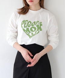 【HER CLOSET】WEB限定ハートプリントロゴロンT WEB LIMITED HEART PRINT LOGO LONG TEE