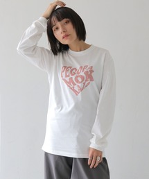 【HER CLOSET】WEB限定ハートプリントロゴロンT WEB LIMITED HEART PRINT LOGO LONG TEE