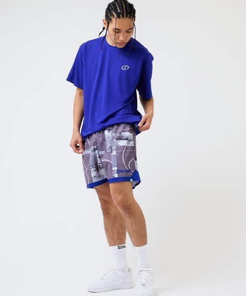 【SPALDING/スポルディング】プラクティスパンツ トップ オブ ザ キー コラージュ/ウエストゴム吸水速乾UVカットショートパンツ（その他パンツ）｜SPALDING（スポルディング）