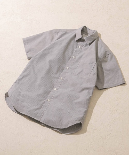 URBAN RESEARCH ROSSO MEN（アーバンリサーチロッソメン）の「『防シワ』『防臭』『XLサイズあり』ハイパフォーマンスブロード半袖シャツ（シャツ/ブラウス・メンズ・カーキ/ライトブルー/ネイビー/ストライプ/チェック/ホワイト・SMALL/MEDIUM/LARGE/X-LARGE）」の5枚目の写真