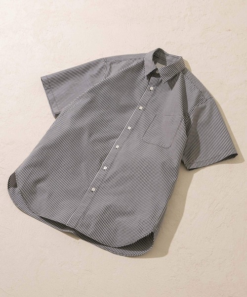 URBAN RESEARCH ROSSO MEN（アーバンリサーチロッソメン）の「『防シワ』『防臭』『XLサイズあり』ハイパフォーマンスブロード半袖シャツ（シャツ/ブラウス・メンズ・カーキ/ライトブルー/ネイビー/ストライプ/チェック/ホワイト・SMALL/MEDIUM/LARGE/X-LARGE）」の6枚目の写真