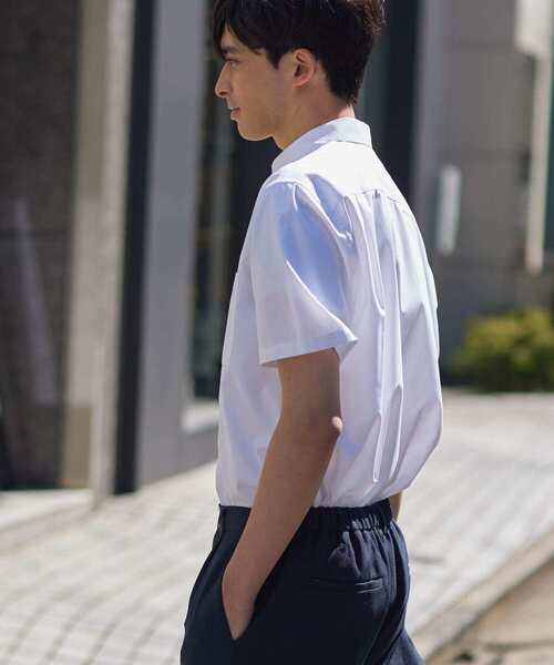 URBAN RESEARCH ROSSO MEN（アーバンリサーチロッソメン）の「『防シワ』『防臭』『XLサイズあり』ハイパフォーマンスブロード半袖シャツ（シャツ/ブラウス・メンズ・カーキ/ライトブルー/ネイビー/ストライプ/チェック/ホワイト・SMALL/MEDIUM/LARGE/X-LARGE）」の8枚目の写真